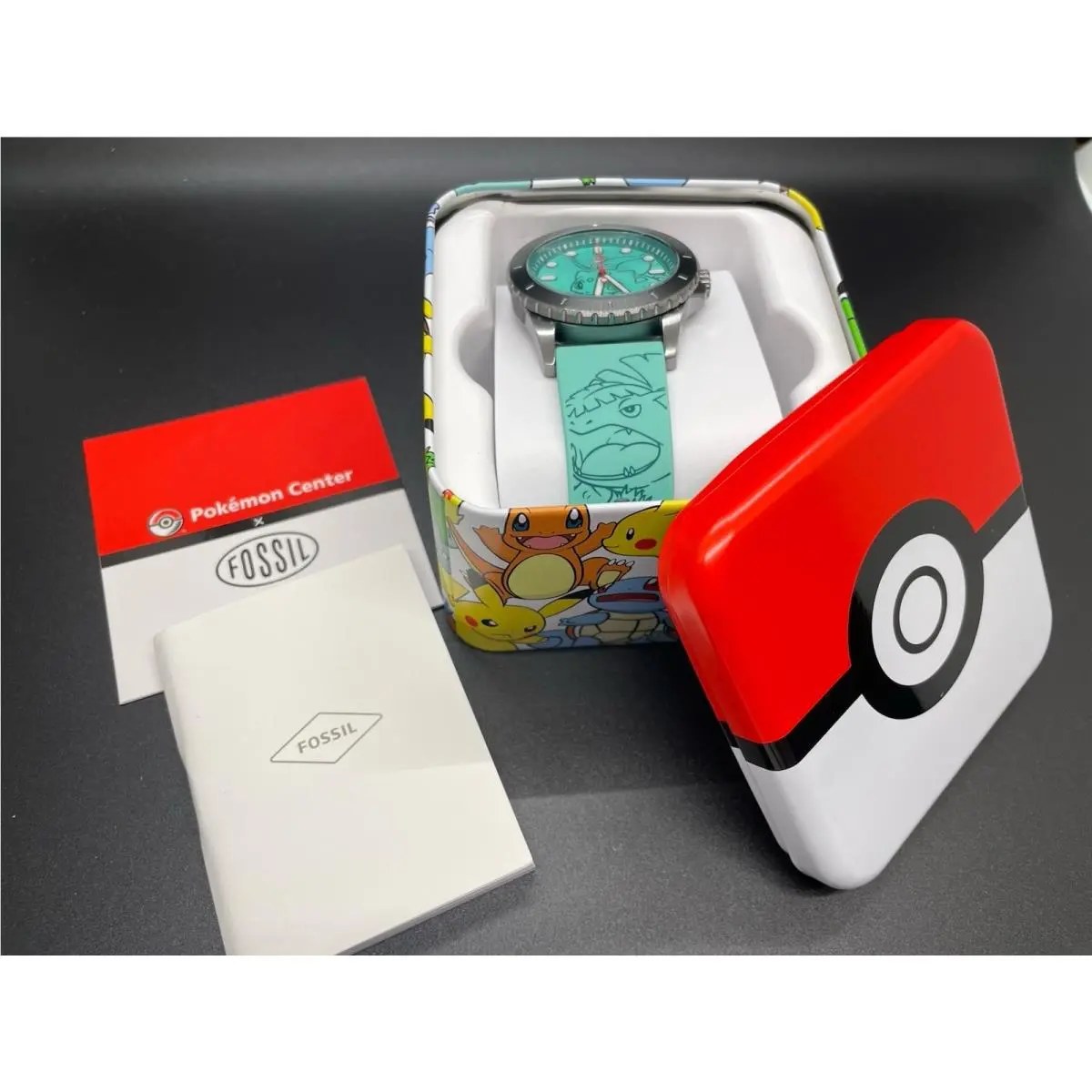 Pokemon Center x Fossil Bulbasaur Stainless Steel Wrist Watch