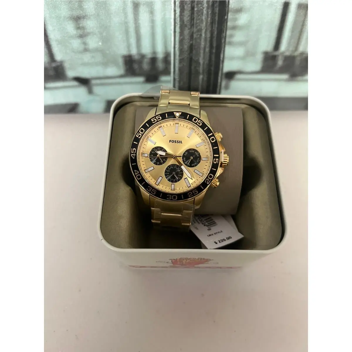 Fossil BQM7135 Bannon Chronograph Gold Stainless Steel Men`s Watch