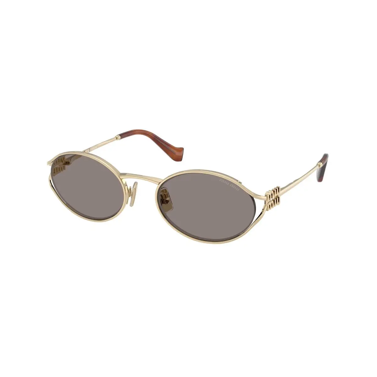 Miu Miu MU 52YS ZVN80Q Pale Gold Dark Grey 54 mm Women`s Sunglasses