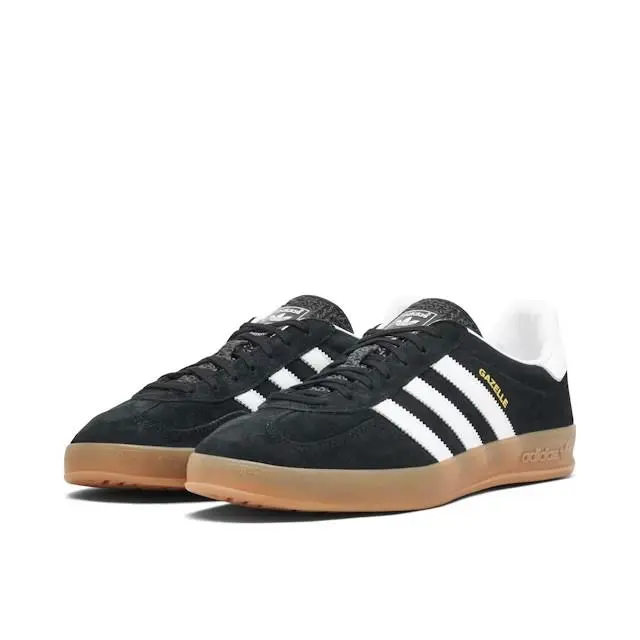 Adidas Gazelle HO6259 Sneakers Unisex Black White Gum Indoor Soccer Shoes TF2639