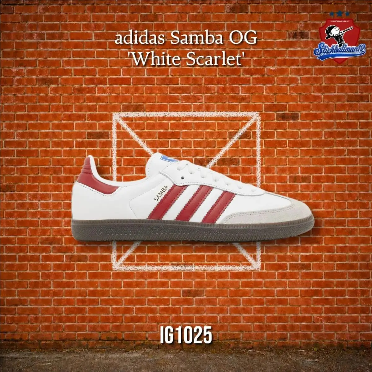 Adidas Samba OG White Better Scarlet