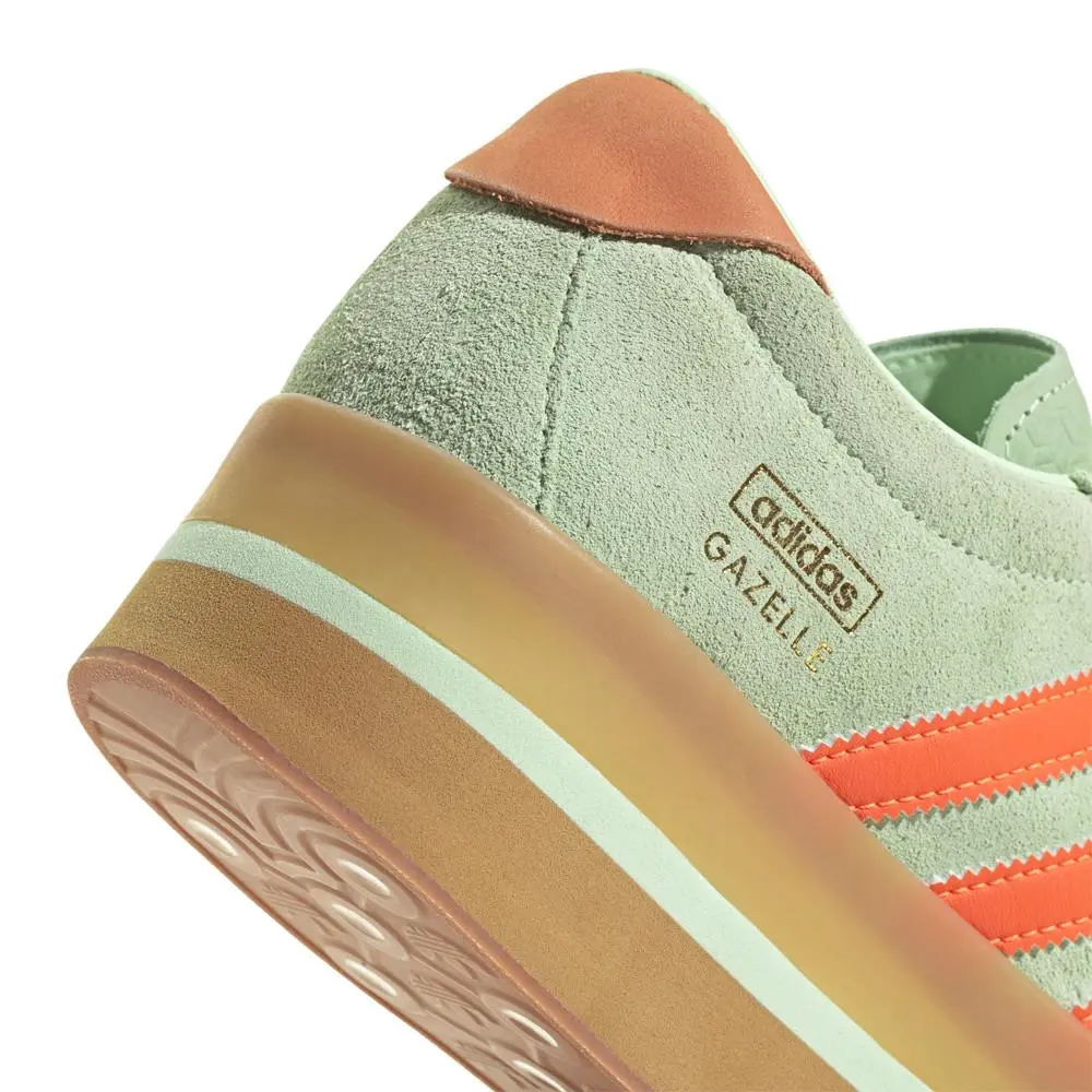 Adidas shoes - adidas Gazelle Stack Lace Up - JR8180 - Green, Orange 12