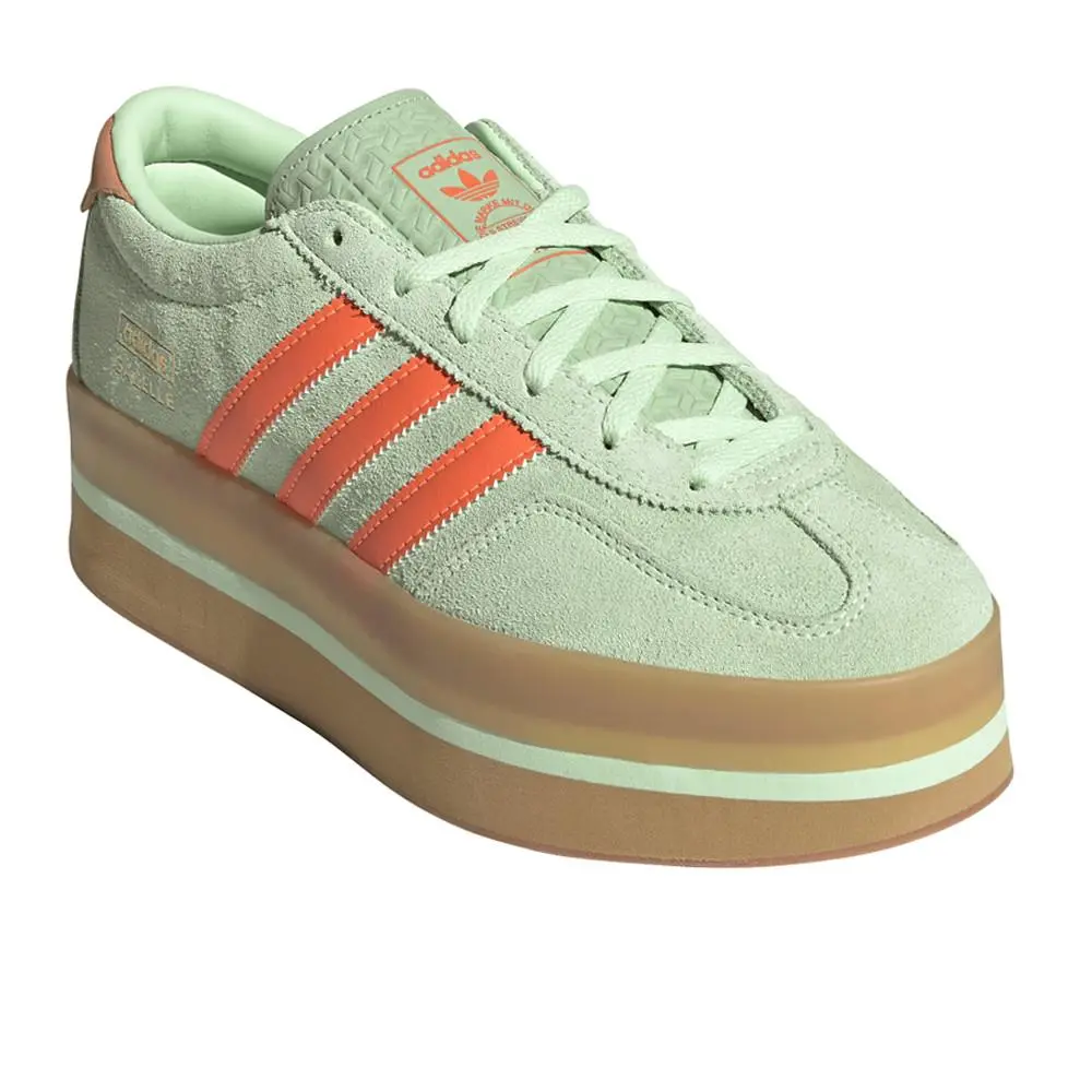 Adidas shoes - adidas Gazelle Stack Lace Up - JR8180 - Green, Orange 8