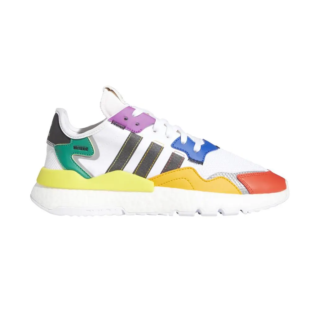 Adidas Nite Jogger Pride Mens White Sneakers Casual Shoes FY9023