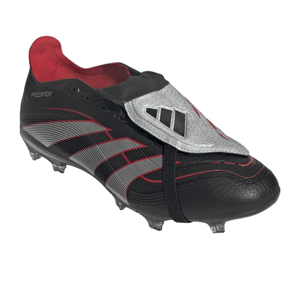 Adidas shoes - adidas Predator Obsidian Strike FoldOver Tongue Firm GroundMulti - JR6881 - Black, Silver 0