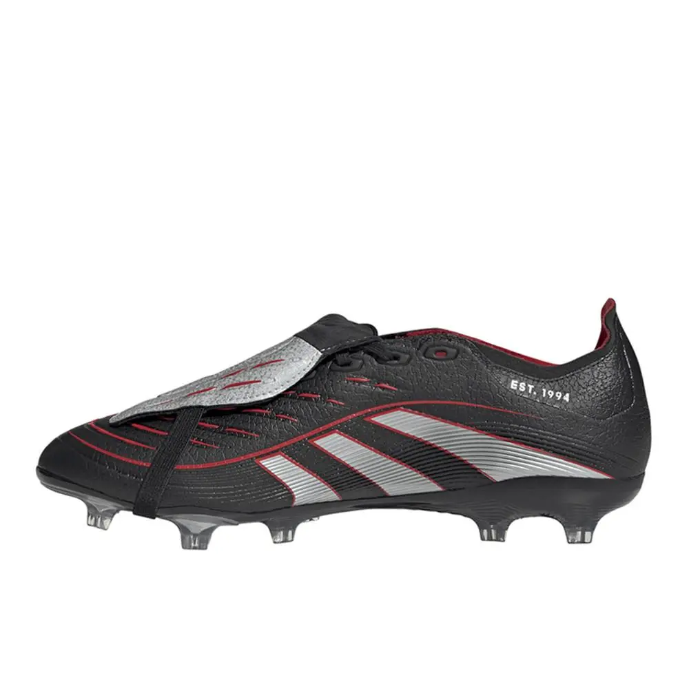 Adidas shoes - adidas Predator Obsidian Strike FoldOver Tongue Firm GroundMulti - JR6881 - Black, Silver 1