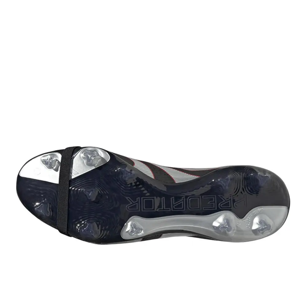 Adidas shoes - adidas Predator Obsidian Strike FoldOver Tongue Firm GroundMulti - JR6881 - Black, Silver 3