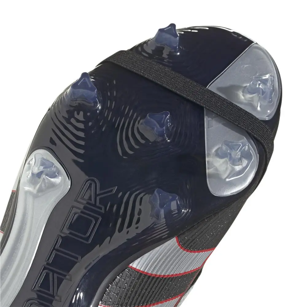 Adidas shoes - adidas Predator Obsidian Strike FoldOver Tongue Firm GroundMulti - JR6881 - Black, Silver 4