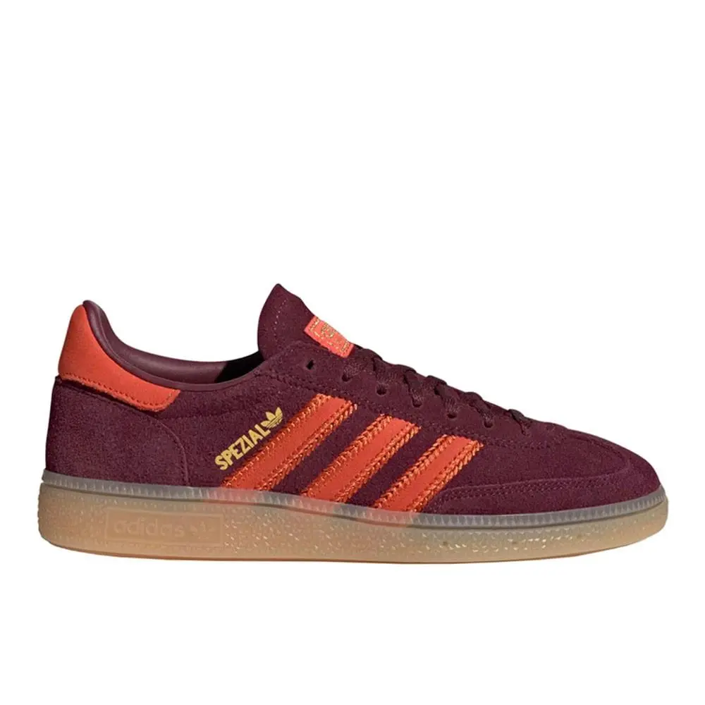 Adidas Handball Spezial Lace Up Womens Red Sneakers Casual Shoes JR0848