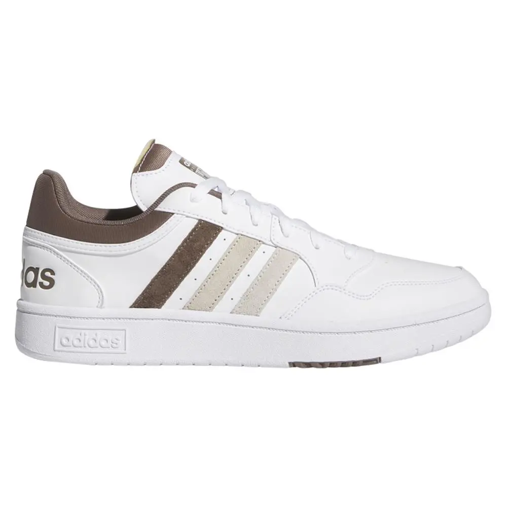 Adidas Hoops 3.0 Lace Up Mens White Sneakers Casual Shoes IG7913