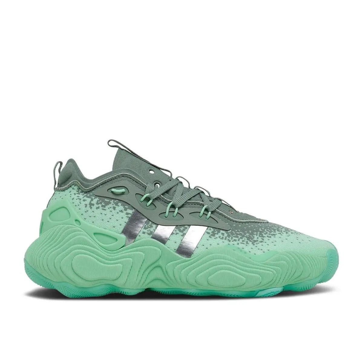 IG0680 Youth Adidas Trae Young 3 - Pulse Mint/Silver Metallic/Silver Green