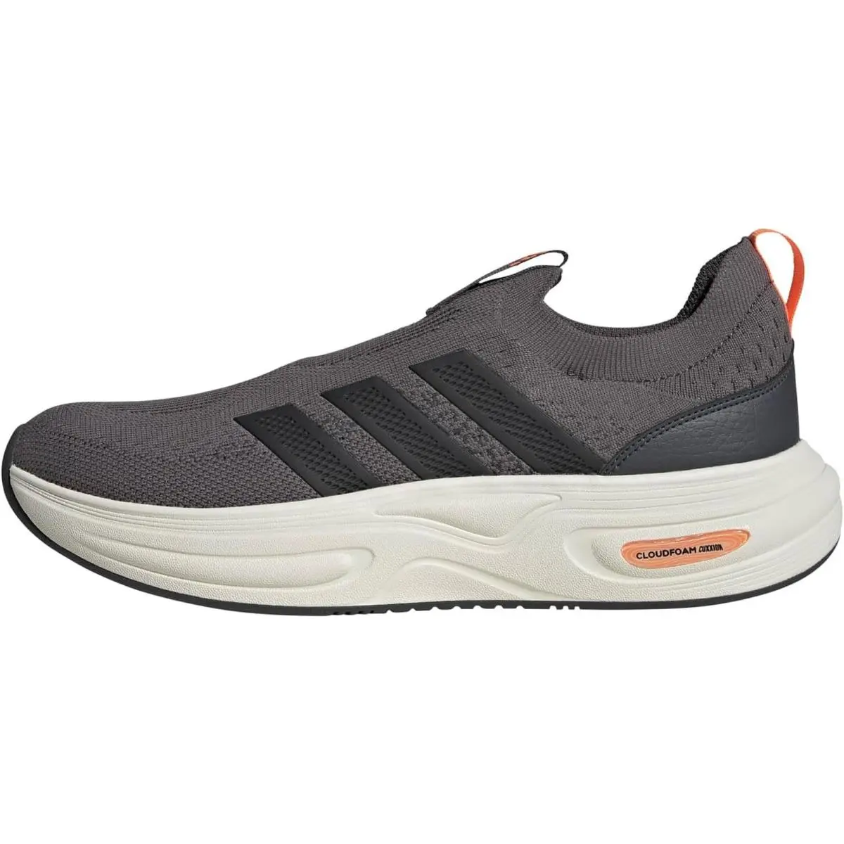 Adidas Mens Cloudfoam Cuxxion Slip on Sneakers Shoes Casual - Grey - Charcoal/Carbon