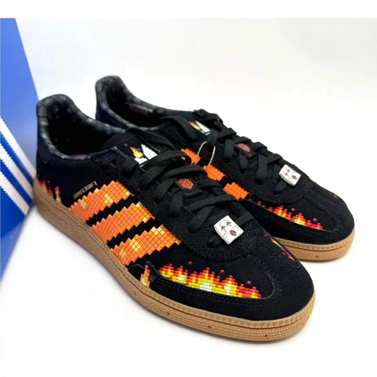Adidas shoes - Adidas Handball Spezial Minecraft Black Pure Orange (GS) - IH1737 - Core Black/Pure Orange/Cloud White 9