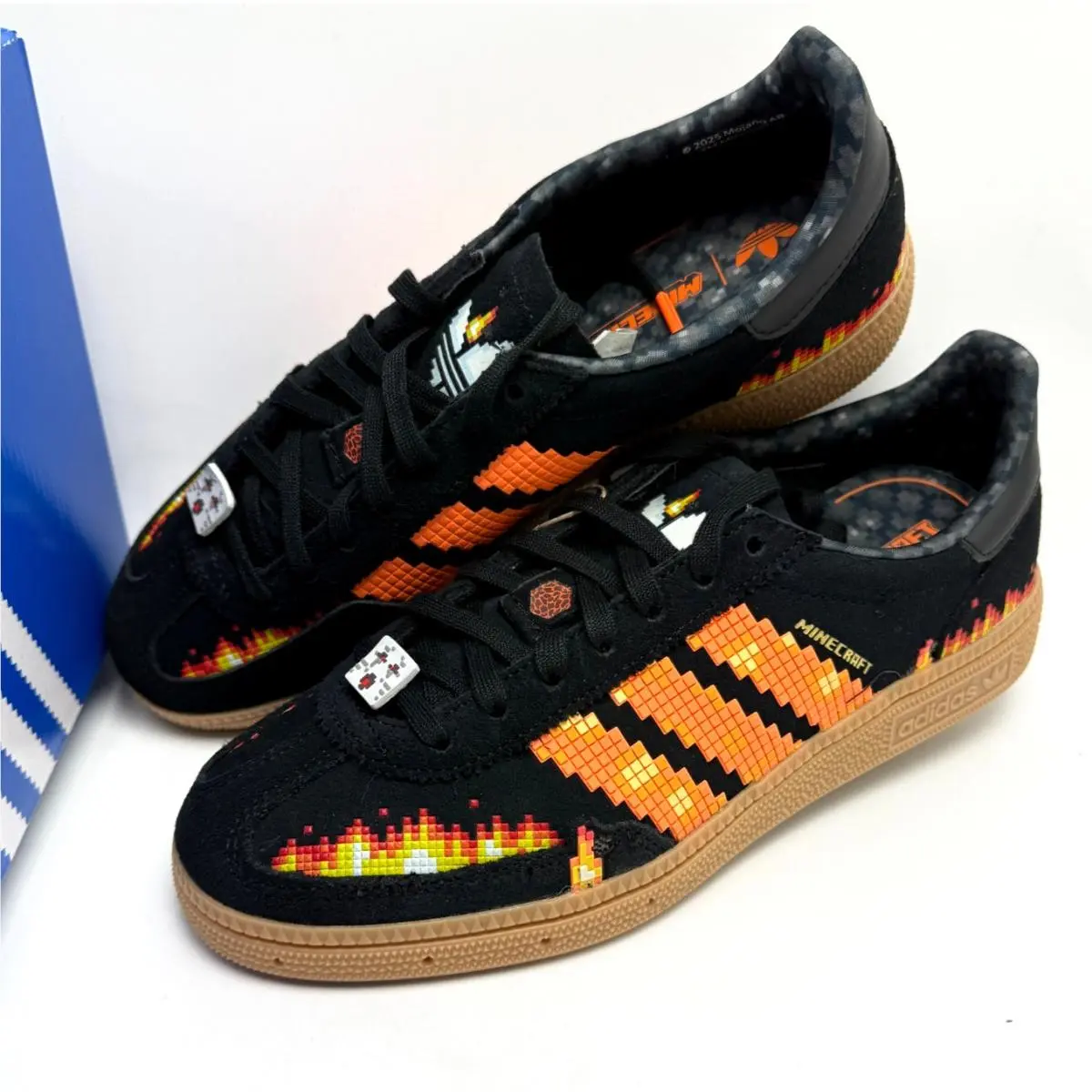 Adidas shoes - Adidas Handball Spezial Minecraft Black Pure Orange (GS) - IH1737 - Core Black/Pure Orange/Cloud White 11