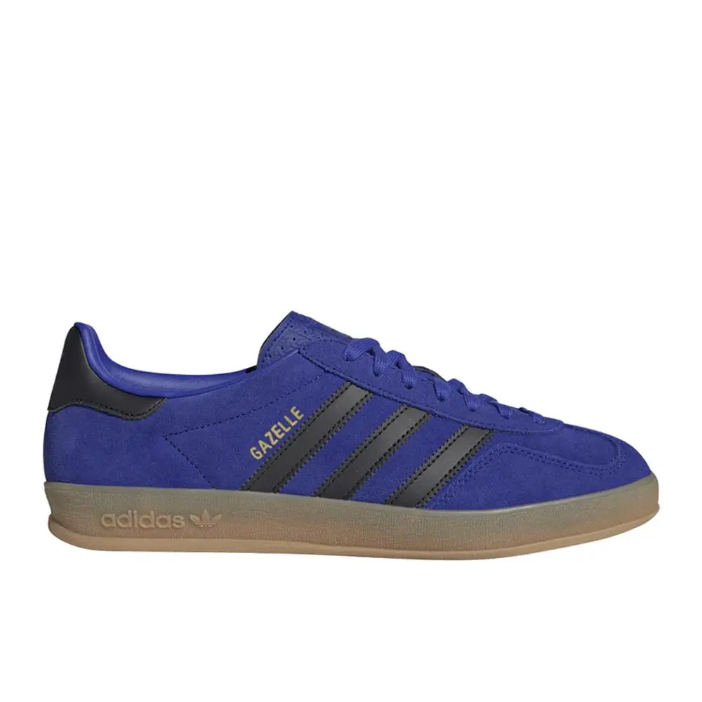 Adidas Gazelle Indoor Lace Up Mens Blue Sneakers Casual Shoes JR6302