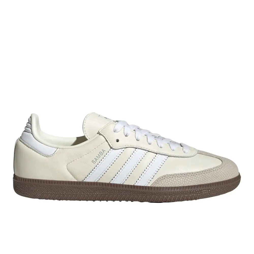 Adidas Samba Og Lace Up Womens Off White Sneakers Casual Shoes JR8166