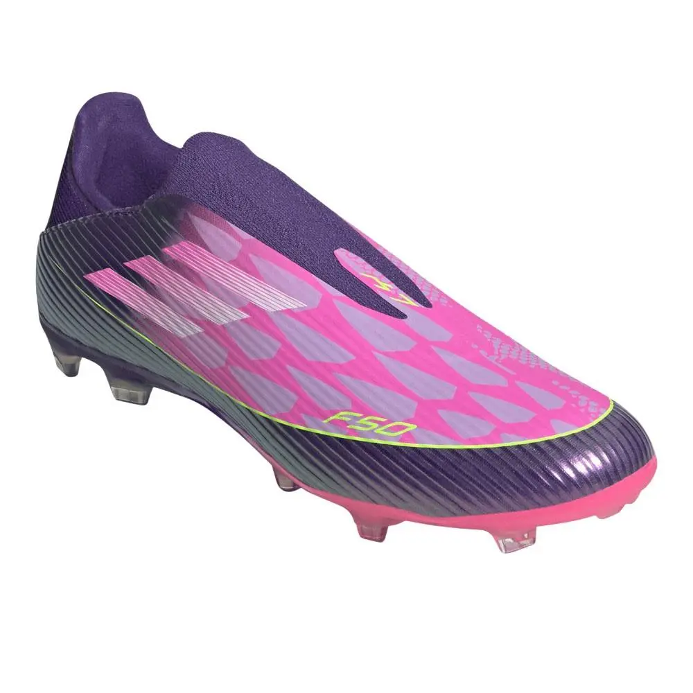 Adidas shoes - adidas F50 League Laceless Lamine Firm GroundMulti Ground Footbal - JQ9730 - Pink, Purple 0