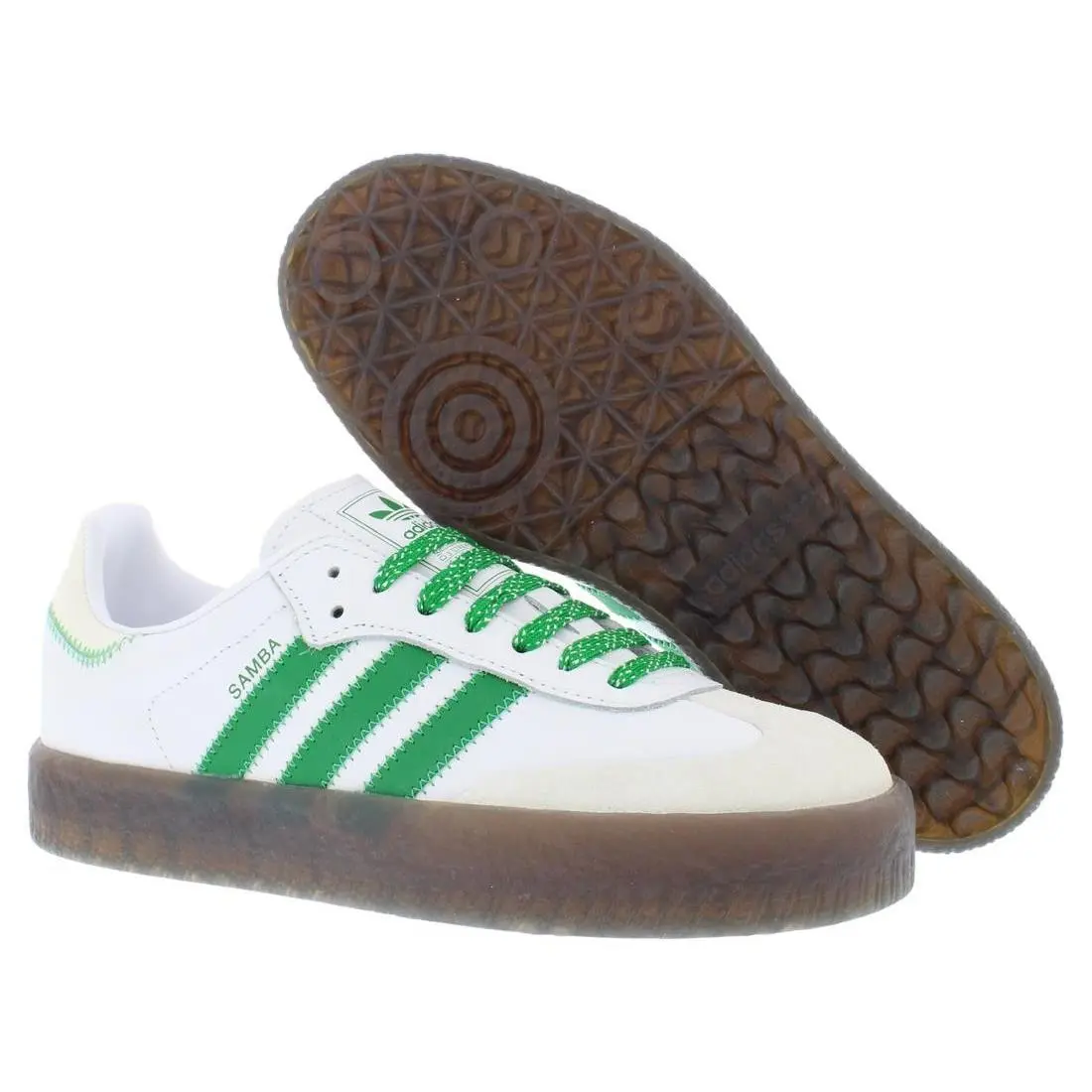 Adidas shoes - Cloud White/Green, Main: White 4