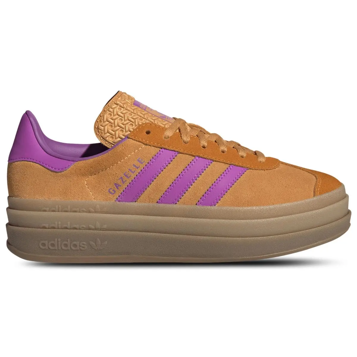 JS3895 Womens Adidas Gazelle Bold `flash Orange` - Flash Orange/Purple Burst/Crew Orange