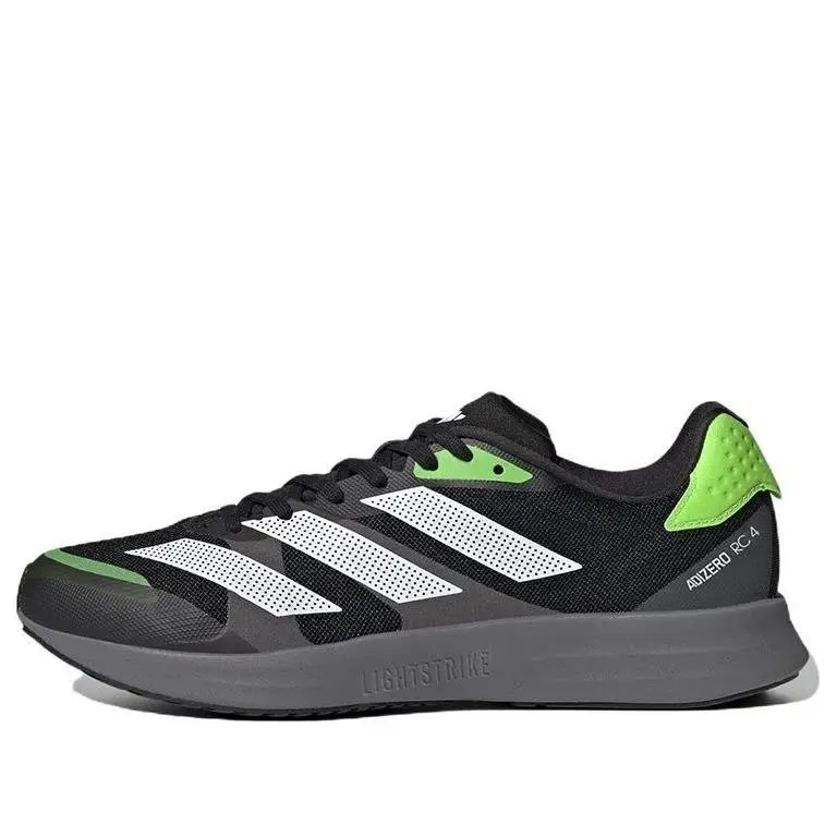 Adidas Adizero RC 4 Mens Running Shoes Size 11 Black White Green Grey GX6660