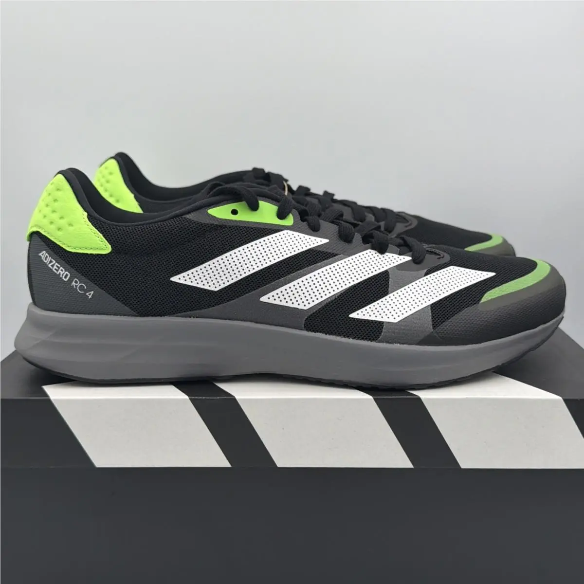 Size 10.5 - Adidas Adizero RC 4 `black Solar Green` gx6660 - green