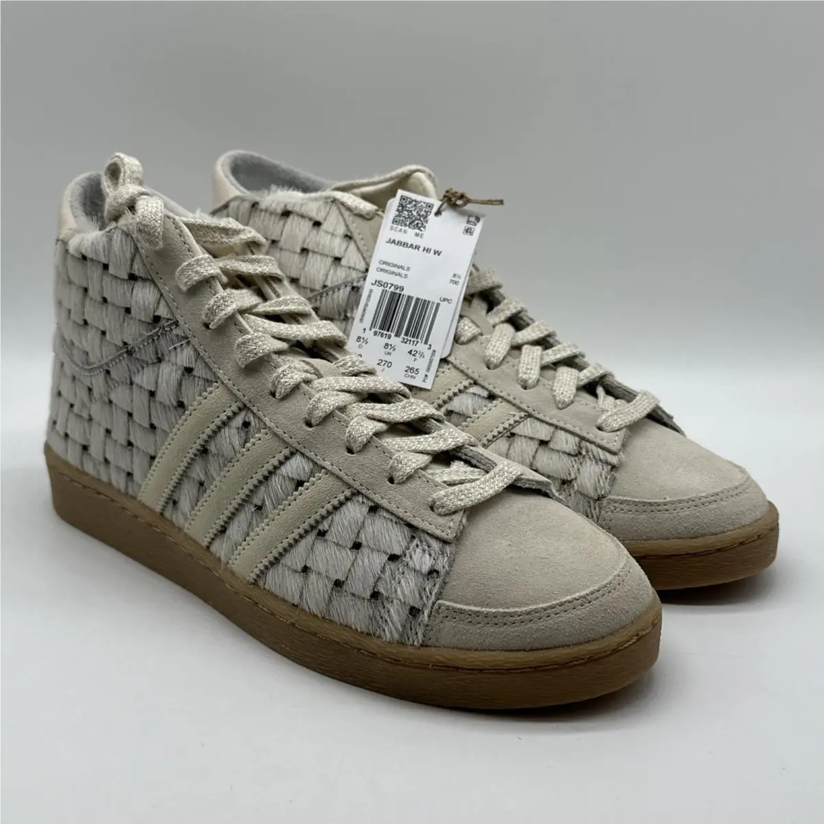 Adidas Jabbar HI Shoes Women`s Size 10 Cream Off White JS0799