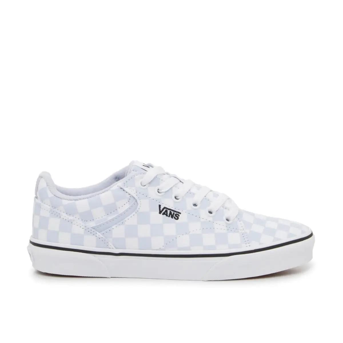 Vans shoes - White/Light Blue Checkerboard Print 3