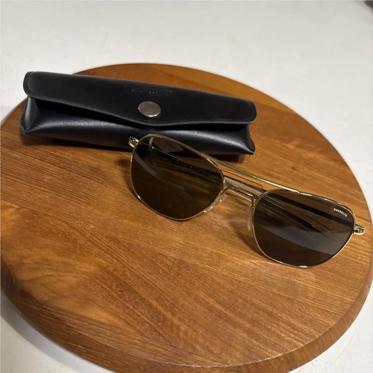 Randolph Eng. R/e Usa Gold 5 1/2 Aviator Sunglasses Old Stock