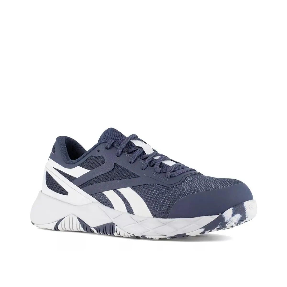 Man`s Athletic Sneakers Reebok Work Nanoflex Composite Toe Work Shoe - Navy