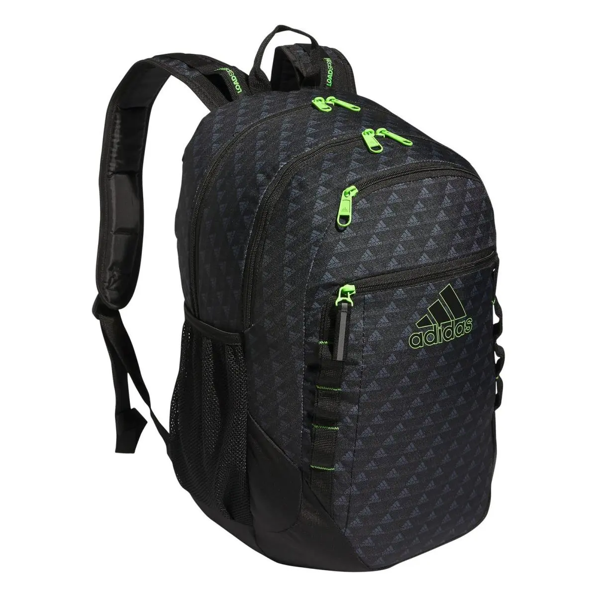 Adidas Mini Monogram Black Lucid Green Backpack For Travel Work or Gym