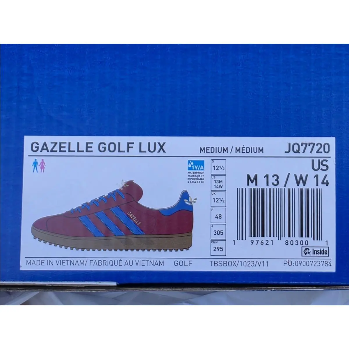 Adidas shoes - adidas Gazelle Golf Lux - Gazelle Golf Lux - JQ7720 - Red (UPC: 197621803001) 8