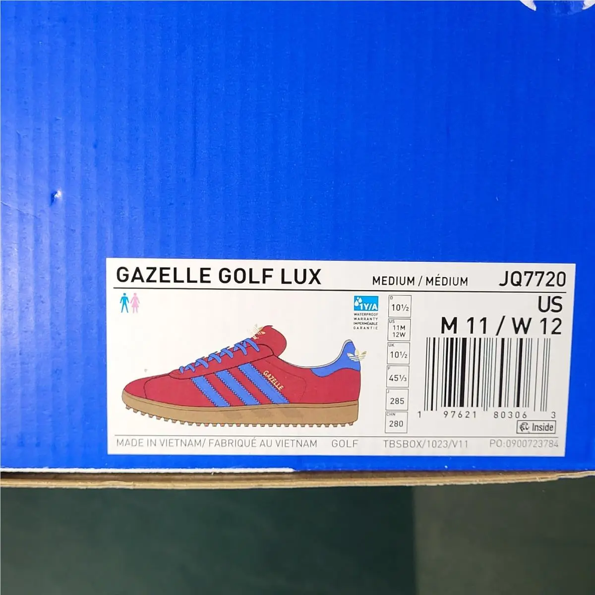 Adidas shoes - adidas Gazelle Golf Lux - Gazelle Golf Lux - JQ7720 - Red (UPC: 197621803032) 7