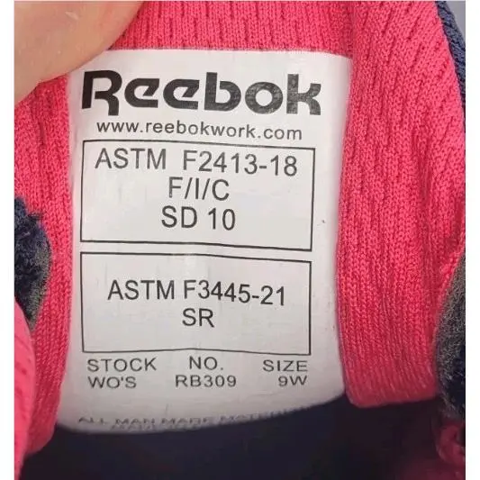 Reebok shoes - Floatzig Work Composite Toe - Floatzig Work Composite Toe - RB309 - Navy-pink (UPC: 690774725201) 14