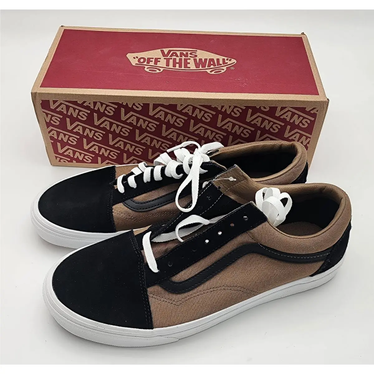 Vans Old Skool Check Research Black/brown Shoes Men`s Size 12 VN0A5KRSYS8