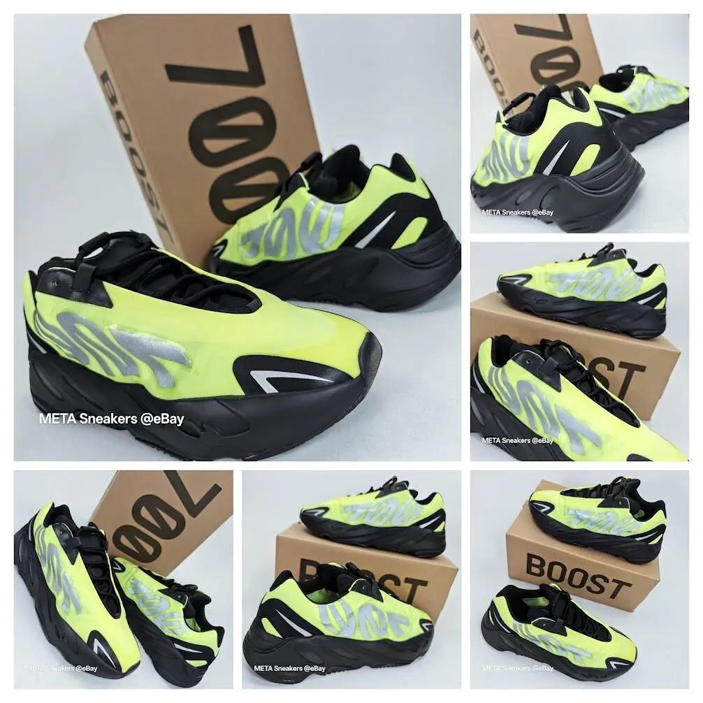 Adidas US 11 Men`s Yellow Silver Black Phosphor Yeezy 700 Mnvn FY3727