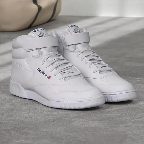 Reebok Ex-o-fit Hi Men`s White 100000108 Size 11.5 Shoe Sneaker Training