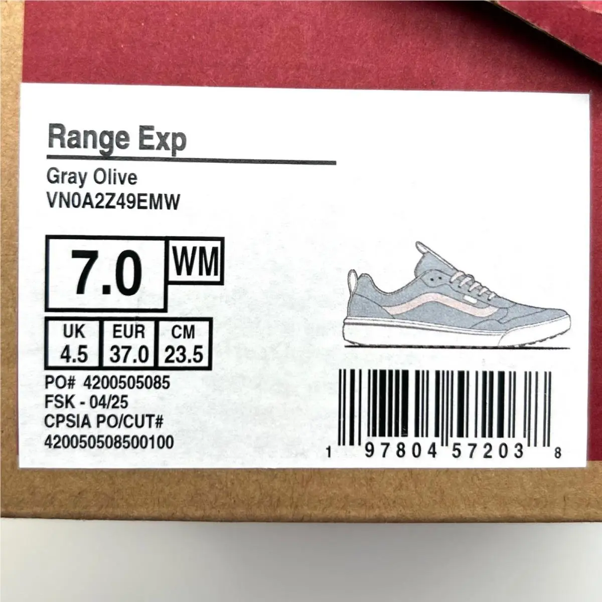 Vans shoes - Range Exp - Range Exp - VN0A2Z49EMW - Gray 8
