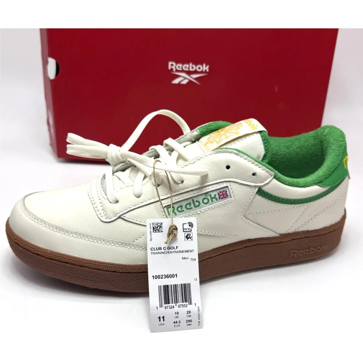 Reebok Club C Golf Mens Size 11 Training Chalk Green Spike-less 100236001
