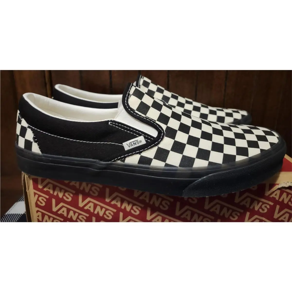 Vans shoes - VANS Classic Slip-On - Classic - VN000D5PYB2 - BLACK/WHITE 10