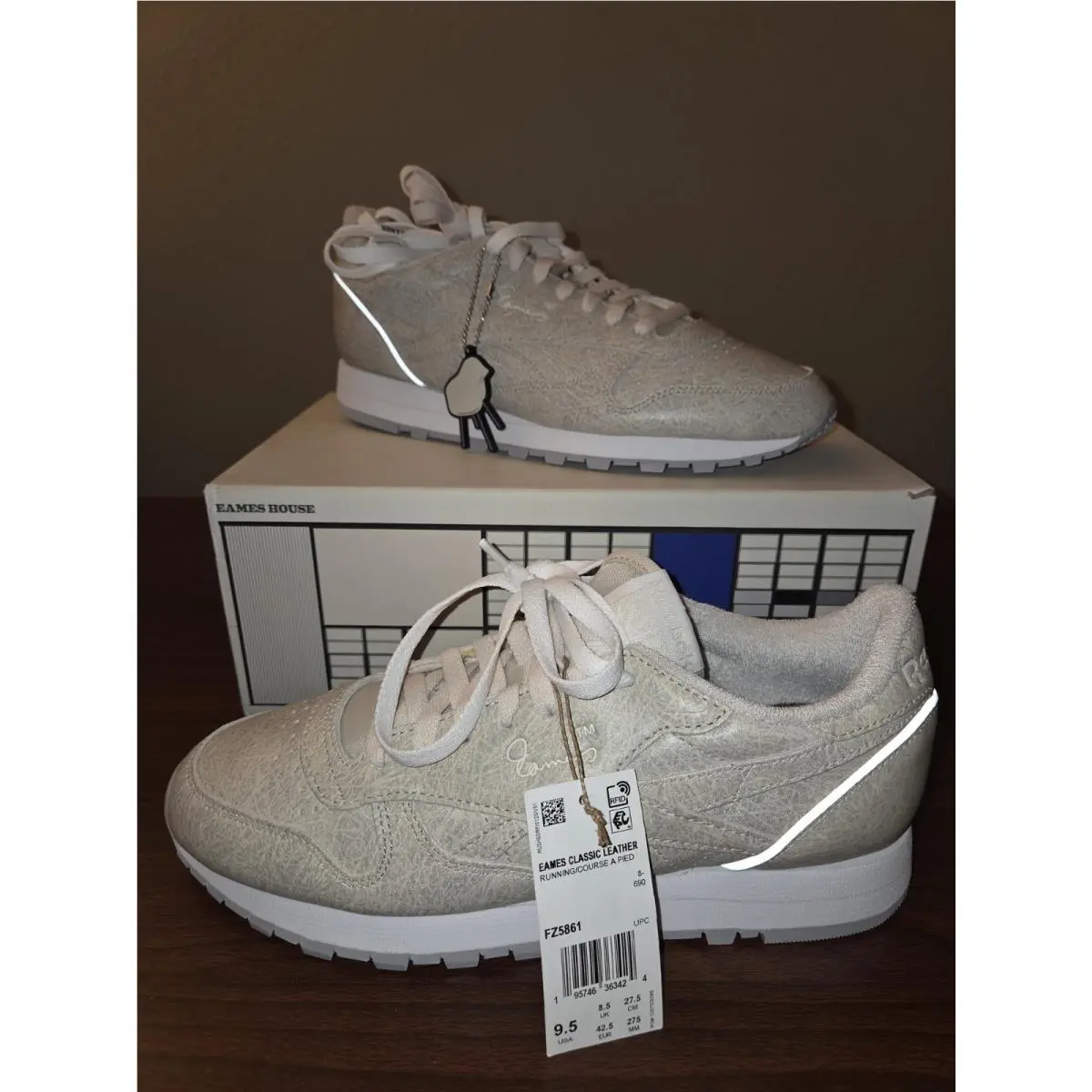 Eames Office x Reebok Classic Leather Sneaker Men`s EU 42.5 US 9.5 FZ5861