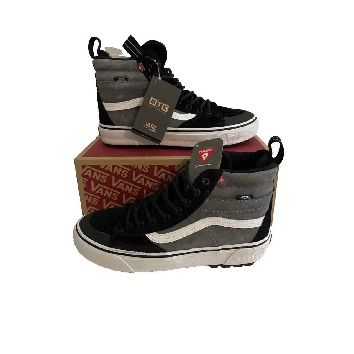 Vans Sk8 Hi MTE-2 Mens 8 Pewter Black All Weather Insulated Womens 9.5