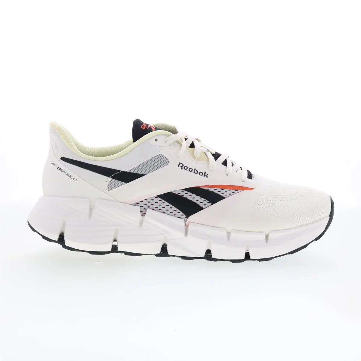 Reebok Zig Dynamica 5 Mens White Canvas Lace Up Athletic Running Shoes 11.5