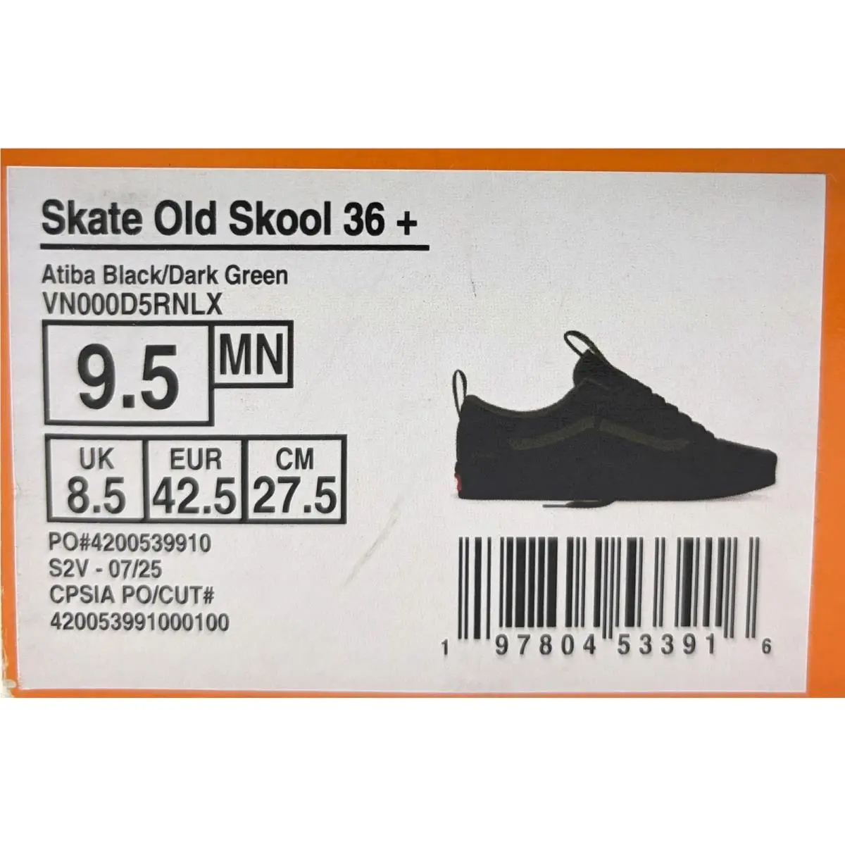 Vans shoes - Vans Skate Old Skool 36+ Atiba Jefferson - VN000D5RNLX - Black/Dark Green (UPC: 197804533916) 16