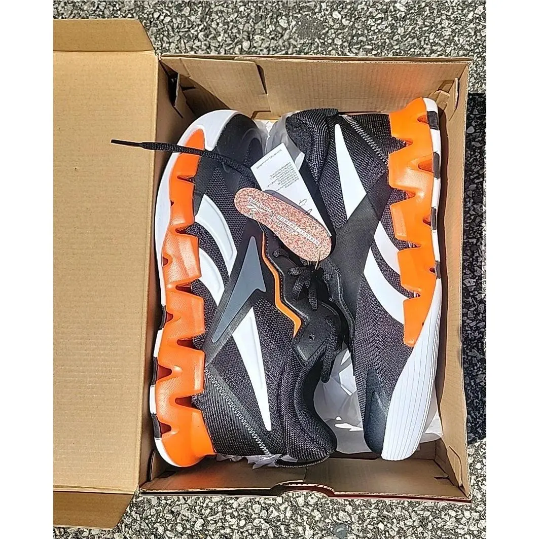 Mens Reebok Basketball Shoes Size 9.5 Zig Encore Black Orange GW2230