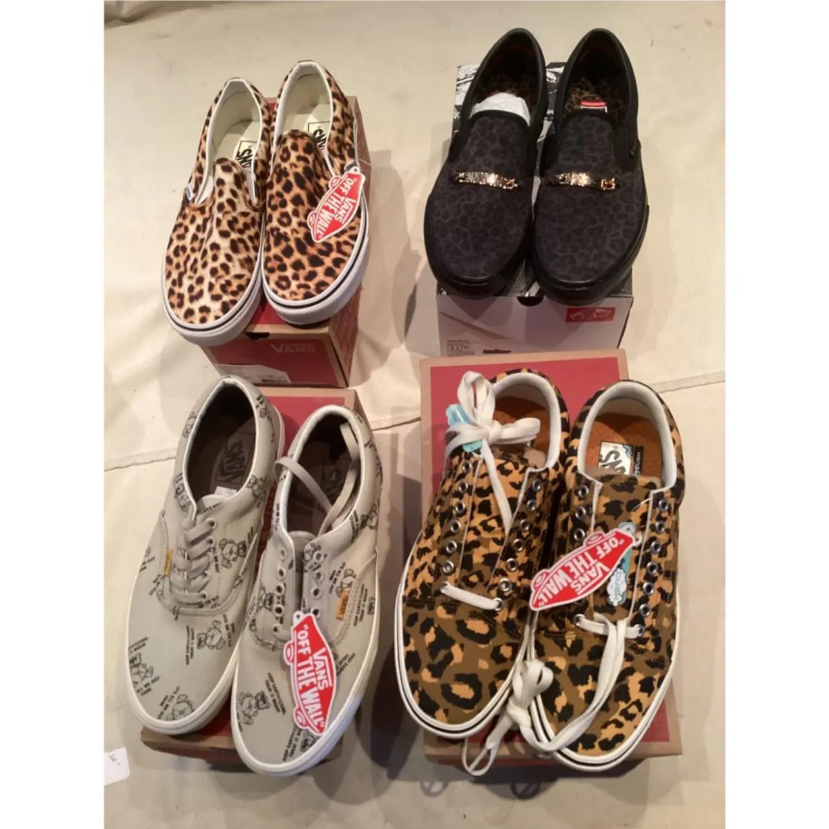 4 Pair Vans Premium Comfy Cush Old Skool Slip On Skate Era Shoes 8.5 Men F1