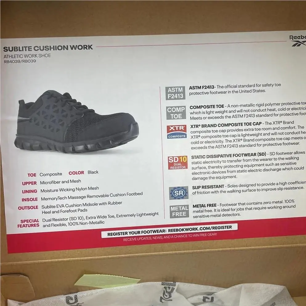 Reebok shoes - Black (UPC: 690774455504) 6