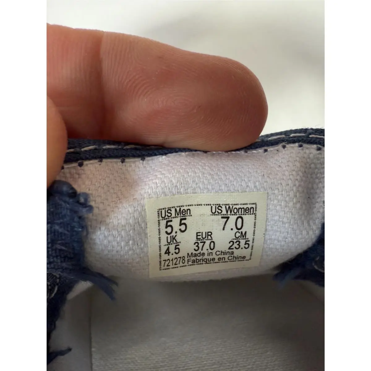 Vans shoes - VANS Classics - Classics - VN-0EYEBWW - Blue (UPC: 191932780518) 5