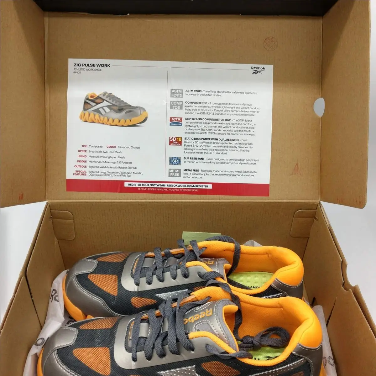 Reebok shoes - Reebok Zig Pulse Work - Zig Pulse Work - RB322 - Multicolor 10
