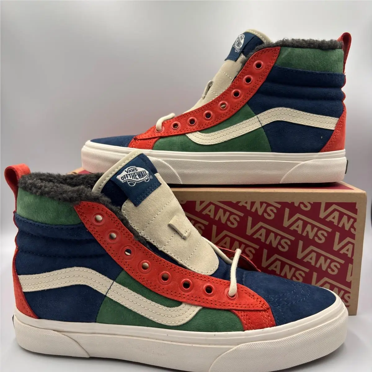 Vans Sk8-Hi Mte Multi Color Suede High Top Sneakers Men 9 Women 10.5