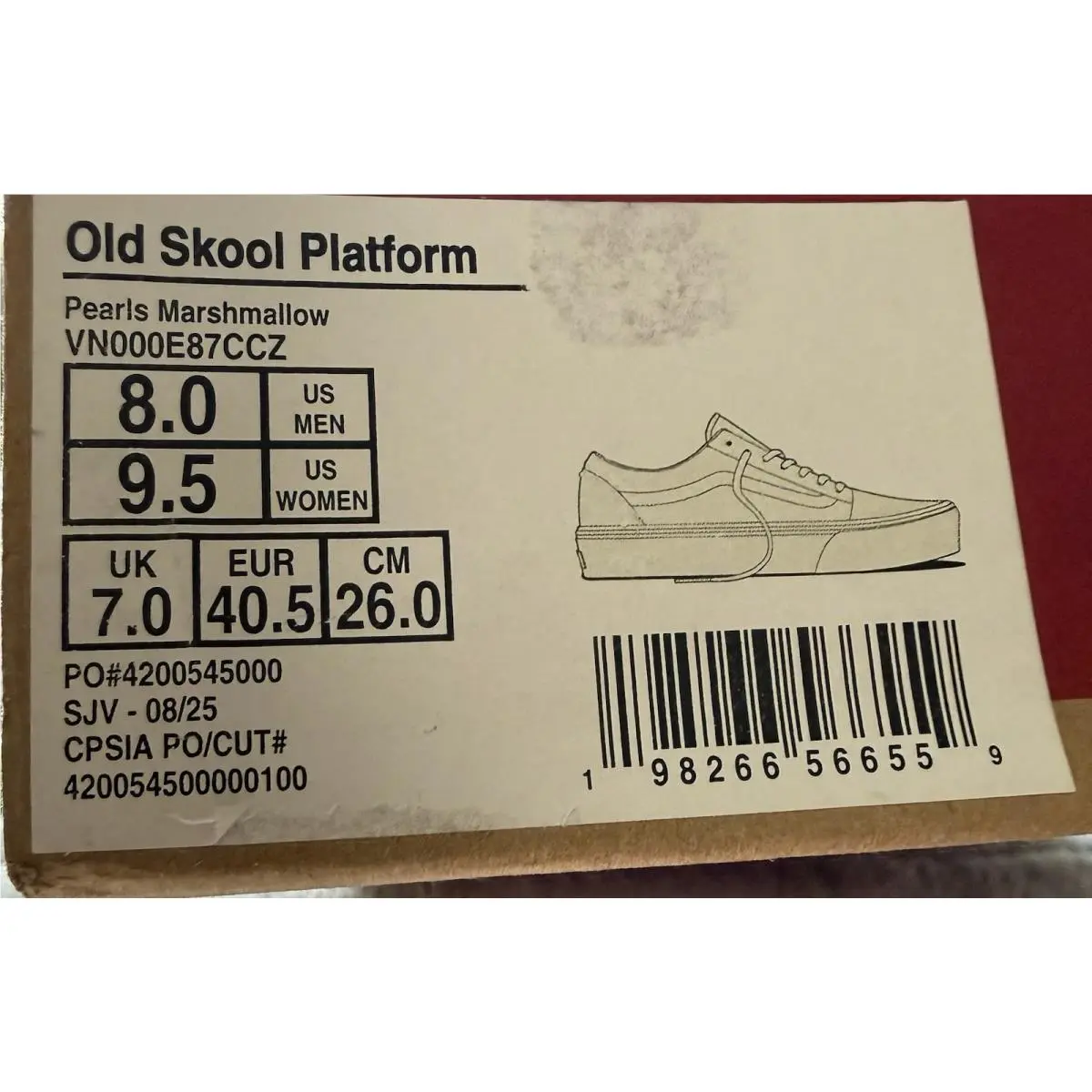Vans shoes - VANS Old Skool - Old Skool - VN000E87CCZ - Ivory 3